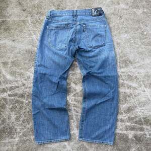 Empire Denim Research Black Tab Button fly Straight Leg Jeans 34x34